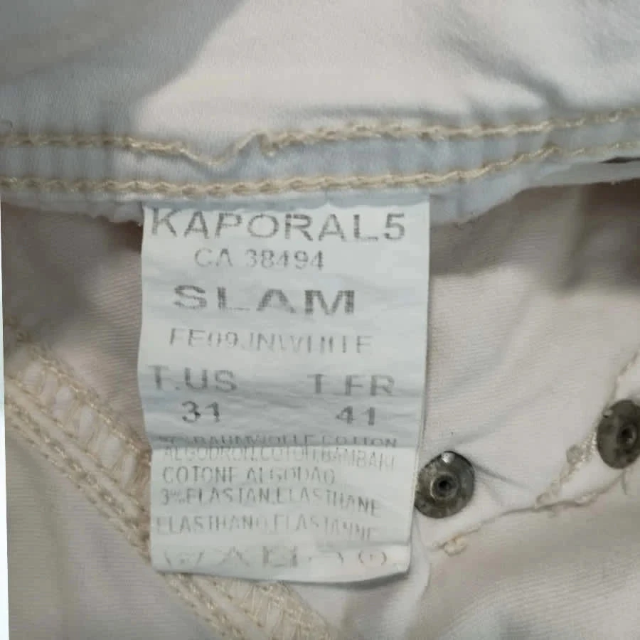 Kaporal model slam jeans - straight cropped cut - low waist - stretchy - impeccable white – photo 13